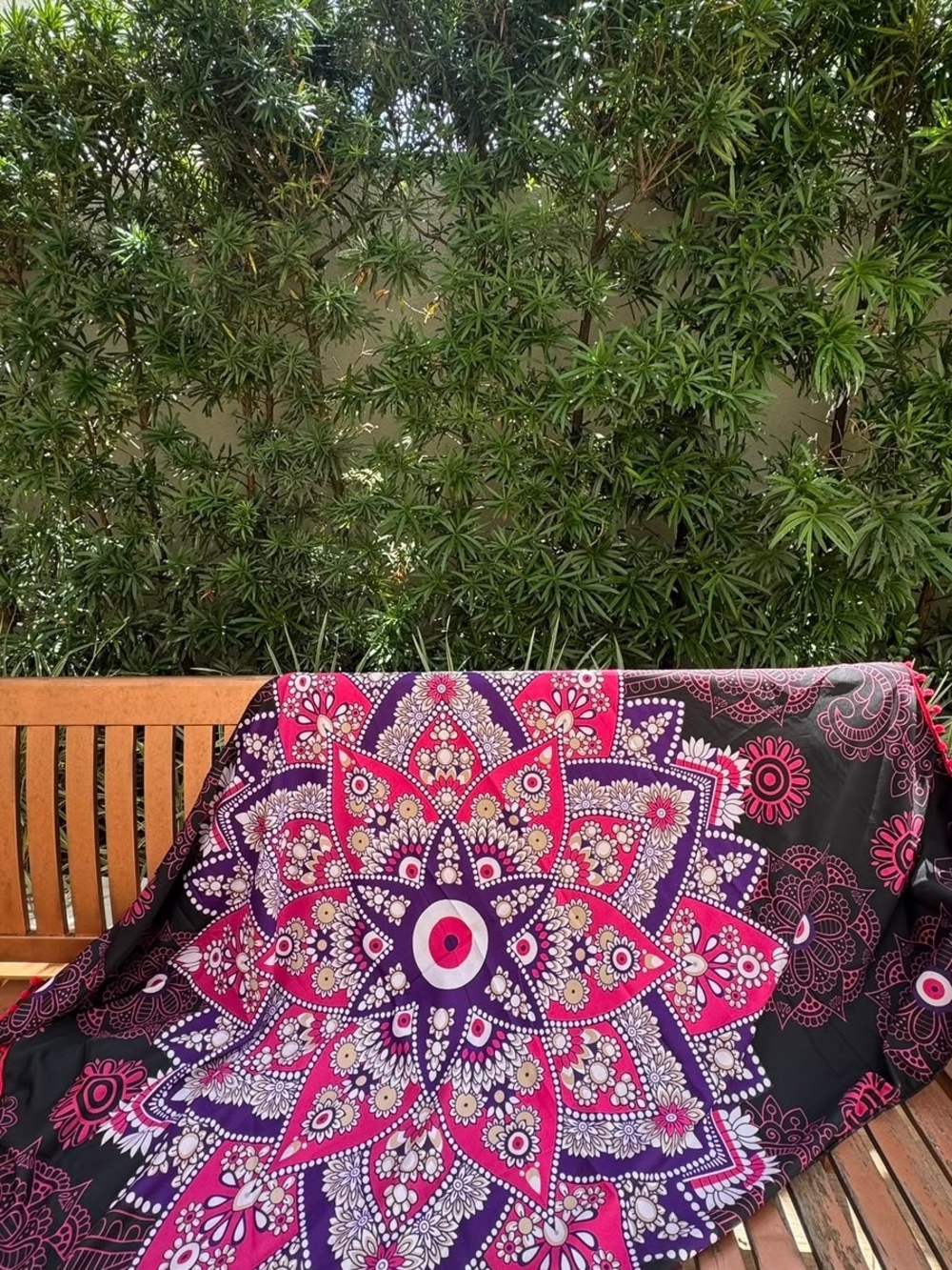 Bohemian Mandala Bedding Throw - Pink & Purple